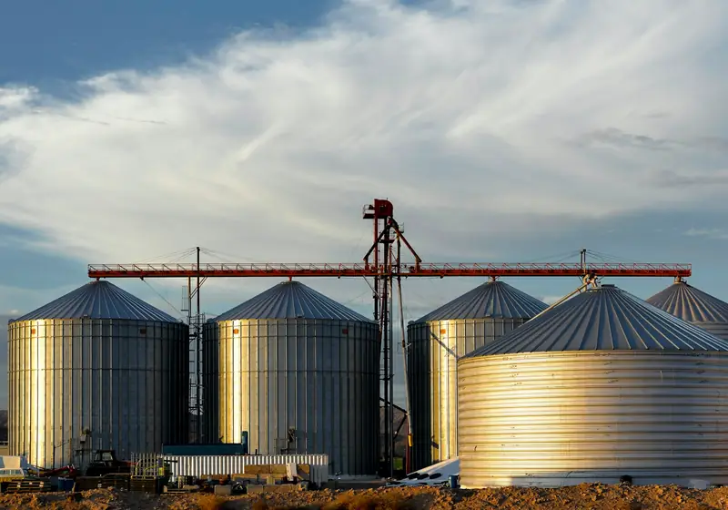 Planta de silos de acopio de granos